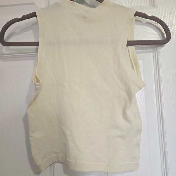 SKIMS cotton jersey mock neck tank Bone Small - Picture 3 of 7